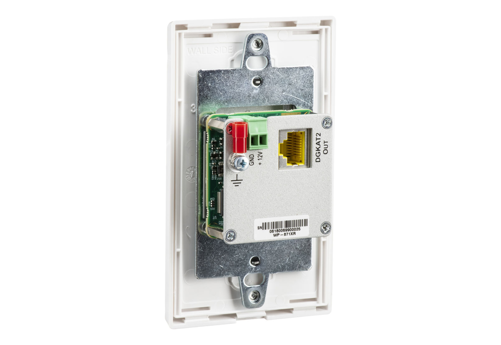 Kramer WP-871XR/US(W/B) 4K HDR HDMI Wall Plate PoC Transmitter over Long-Reach DGKat 2.0 (US, White/Black) - Image 2