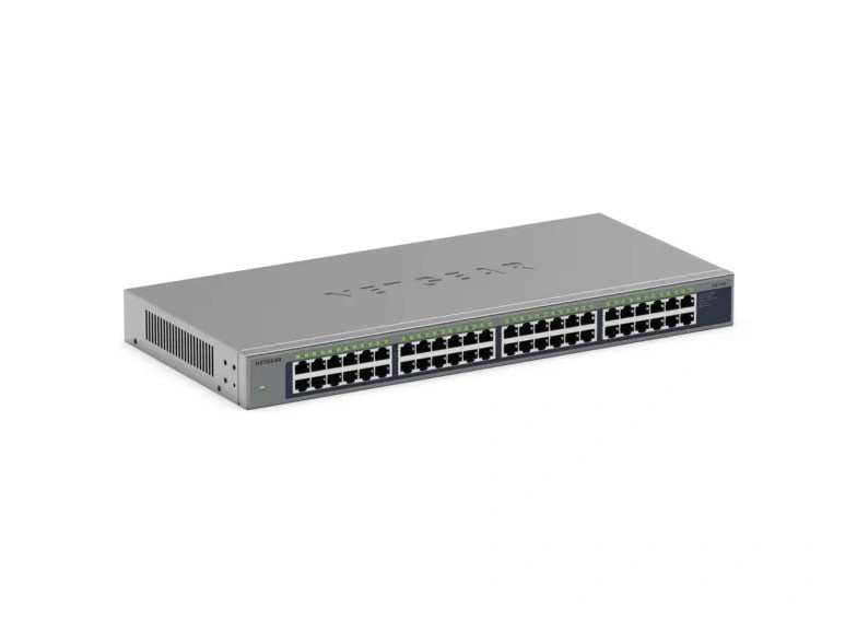 NETGEAR GS748TAV-20000S 48-Port Gigabit Unmanaged Switch / Fanless / Rackmount / Energy Efficient