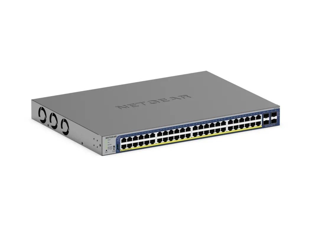 NETGEAR GS752TXP-300NAS 48-Port Gigabit PoE+ Smart Switch / 4x10G SFP+ / 380W PoE Budget