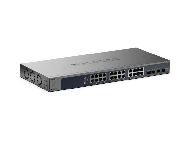 NETGEAR XS724EM-200NAS 24-Port 10G/Multi-Gig Ethernet Easy Smart Managed Switch / 4 10G SFP+ Ports