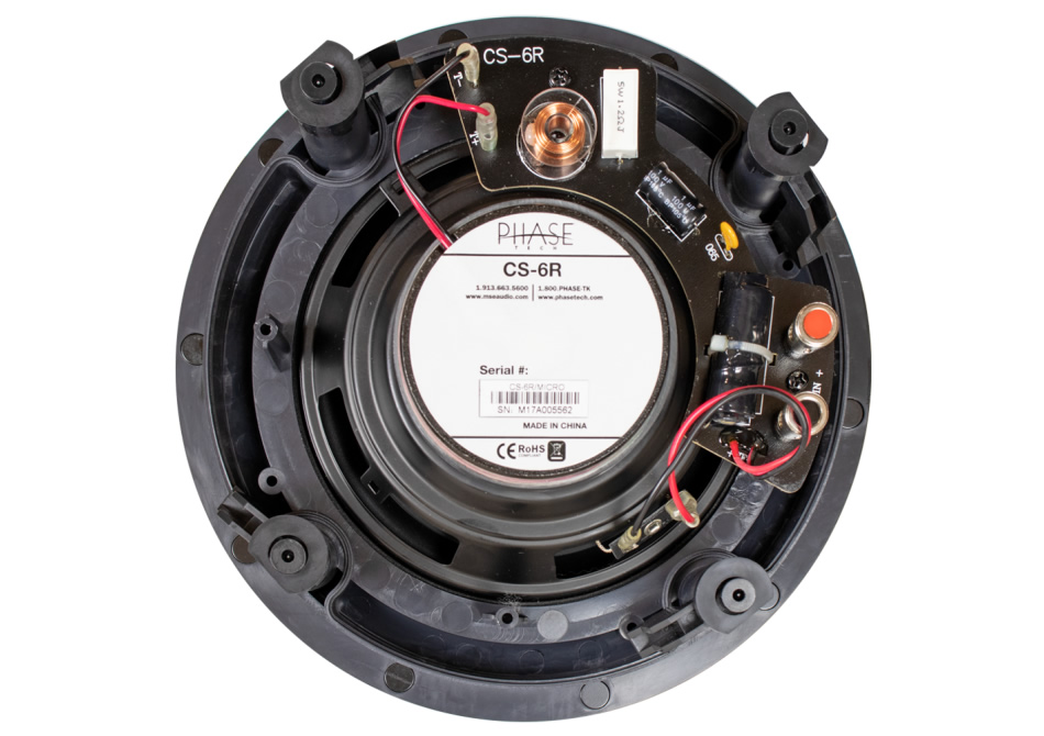 Phase Technology CS-6RMP 6.5 in 2-Way In-Ceiling Coaxial Speaker / 87 dB / 5-100W / Magnetic Flangeless Grille - Image 3