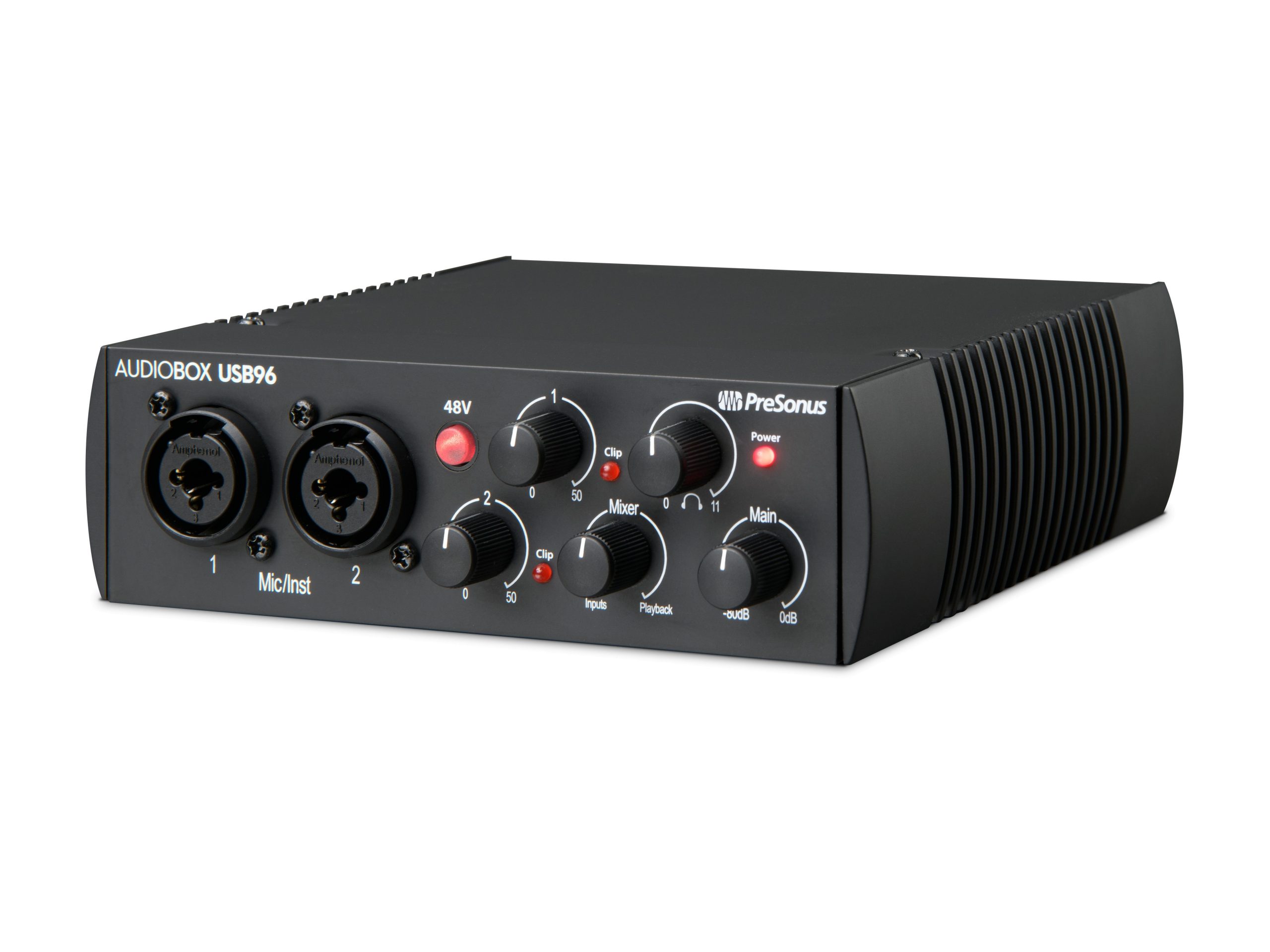 PreSonus AudioBox USB 96 - 25th Anniversary Edition 2x2 USB 2.0 Audio Interface (Matte Black) - Image 2