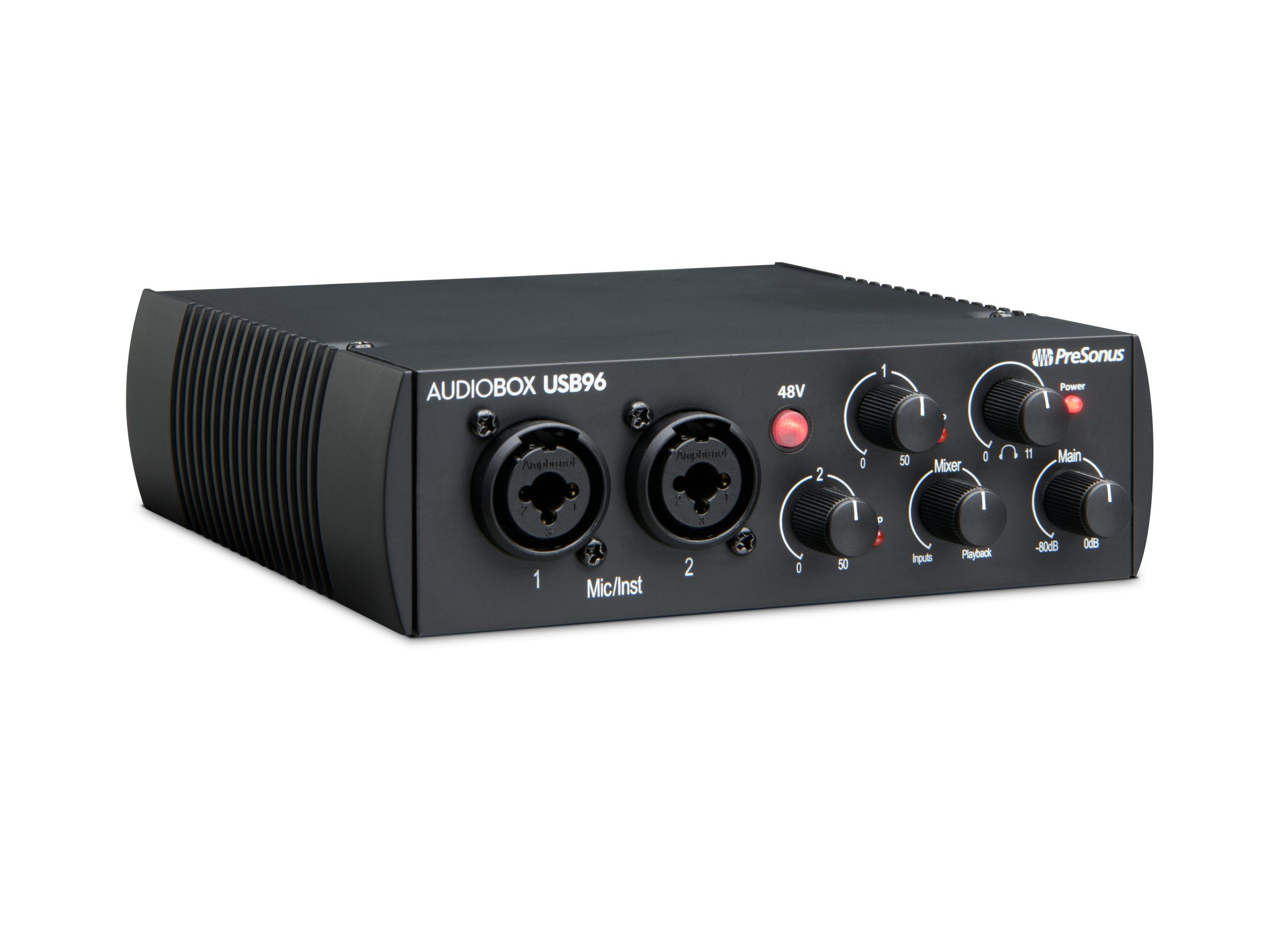 PreSonus AudioBox USB 96 - 25th Anniversary Edition 2x2 USB 2.0 Audio Interface (Matte Black) - Image 3
