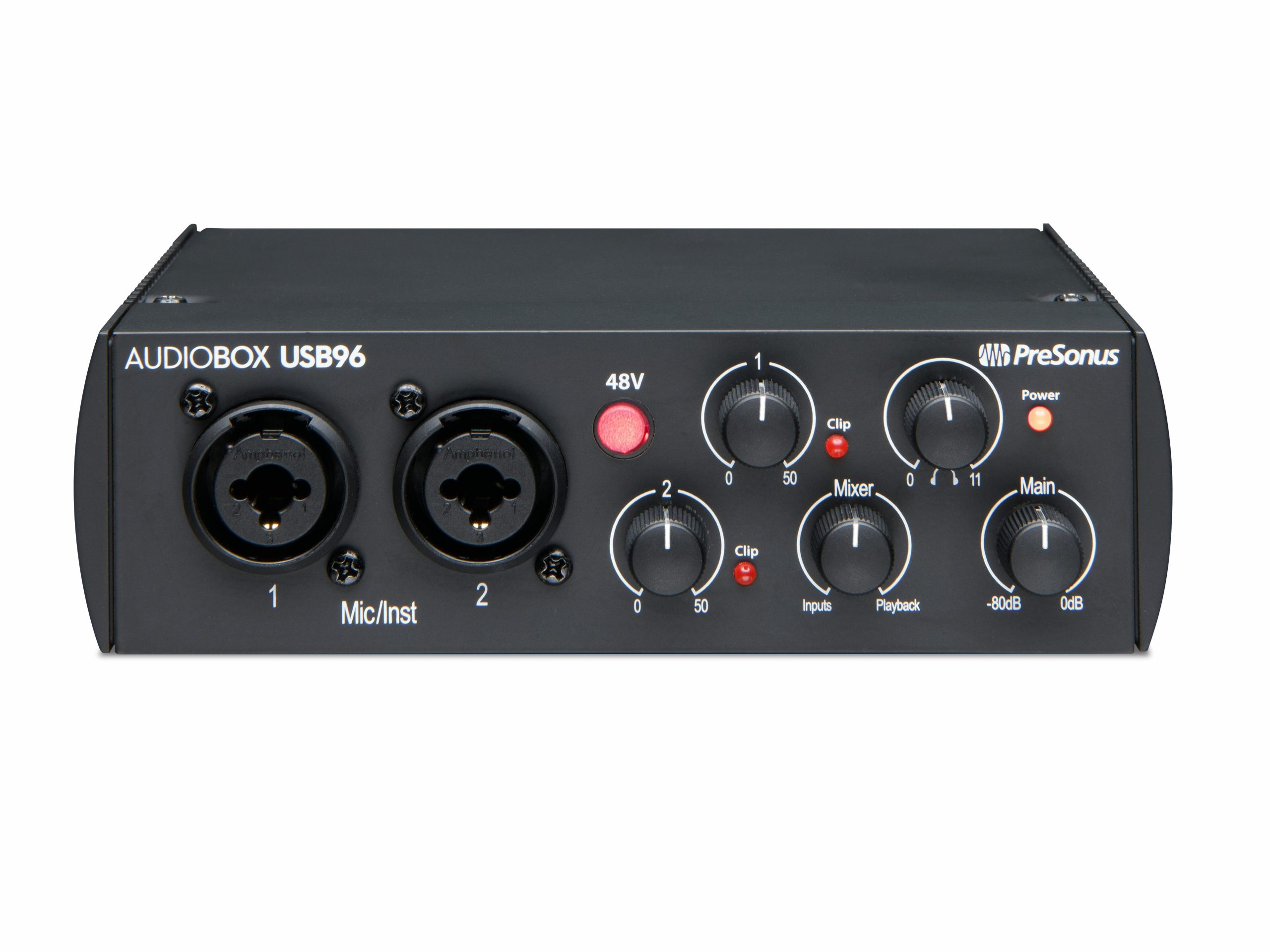 PreSonus AudioBox USB 96 - 25th Anniversary Edition 2x2 USB 2.0 Audio Interface (Matte Black) - Image 5