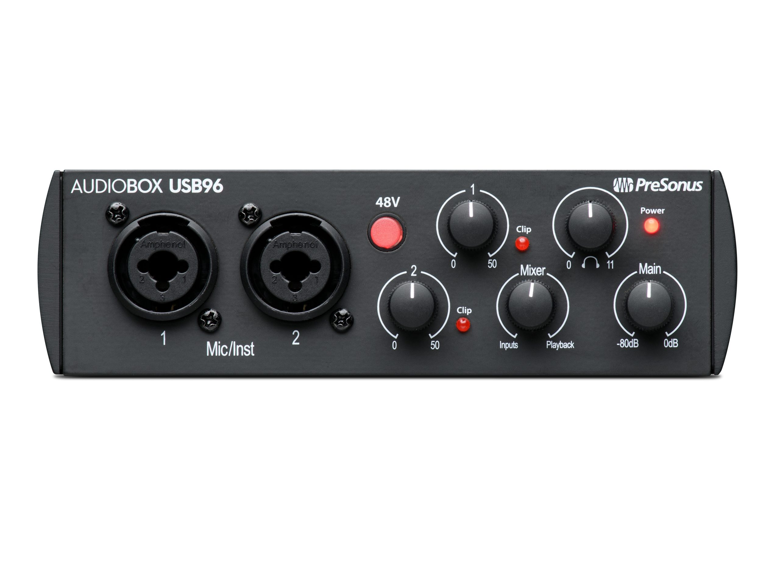 PreSonus AudioBox USB 96 - 25th Anniversary Edition 2x2 USB 2.0 Audio Interface (Matte Black)