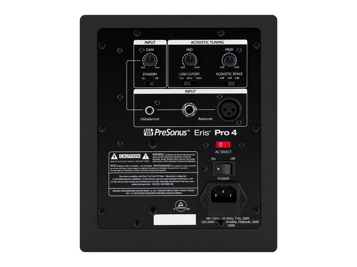 PreSonus ERIS PRO 4 Coaxial 2-Way Active Studio Monitor / 4.5in Woofer / 1in Silk Dome / 80W - Image 4