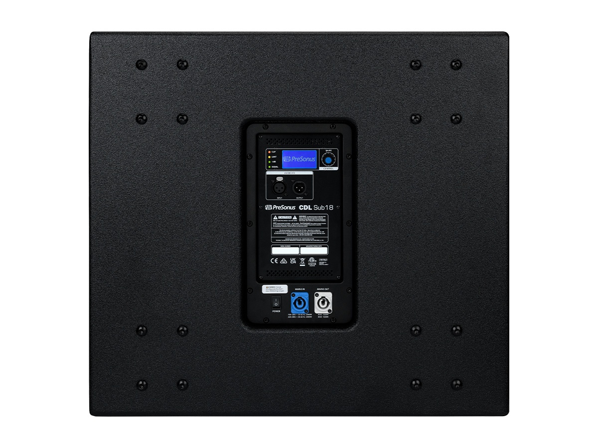 PreSonus CDL Sub18 18-inch Active Subwoofer / 1000W RMS Class D / 135 dB SPL / 36-144 Hz - Image 4