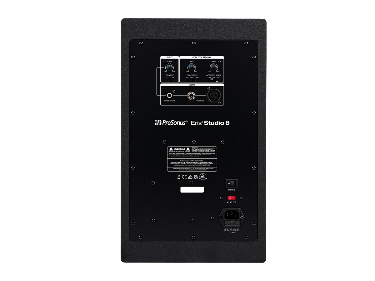 PreSonus ERIS STUDIO 8 8-inch 2-Way Active Studio Monitor / 140W Class AB / 35Hz-20kHz / EBM Waveguide - Image 3