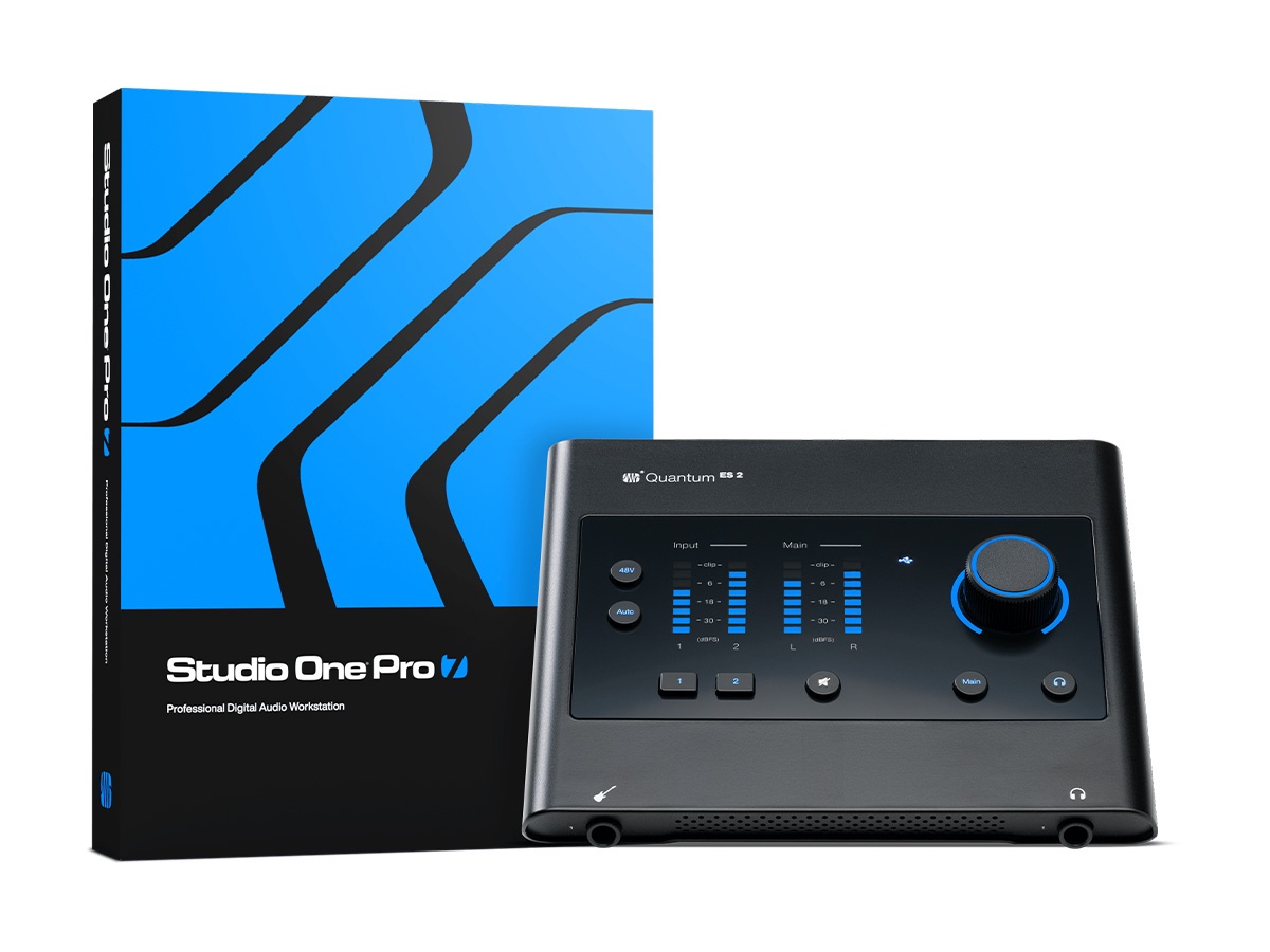 PreSonus QUANTUM ES 2 2-in/2-out USB-C Audio Interface / 24-bit 192 kHz / MAX-HD Mic Preamps / Auto Gain