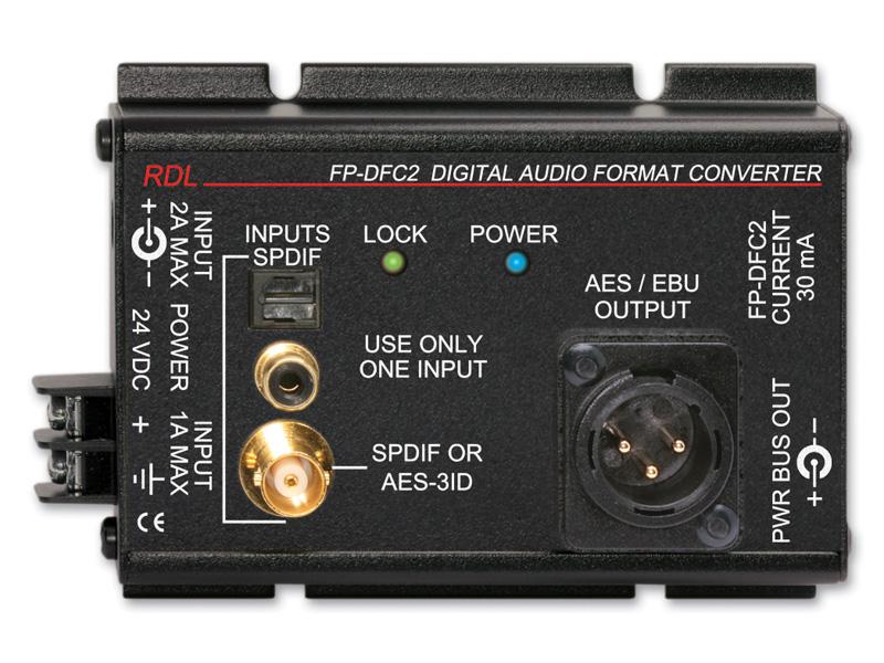 RDL FP-DFC2 SPDIF / AES-3ID to AES/EBU Converter 24-bit / 192 kHz Transformer Isolated