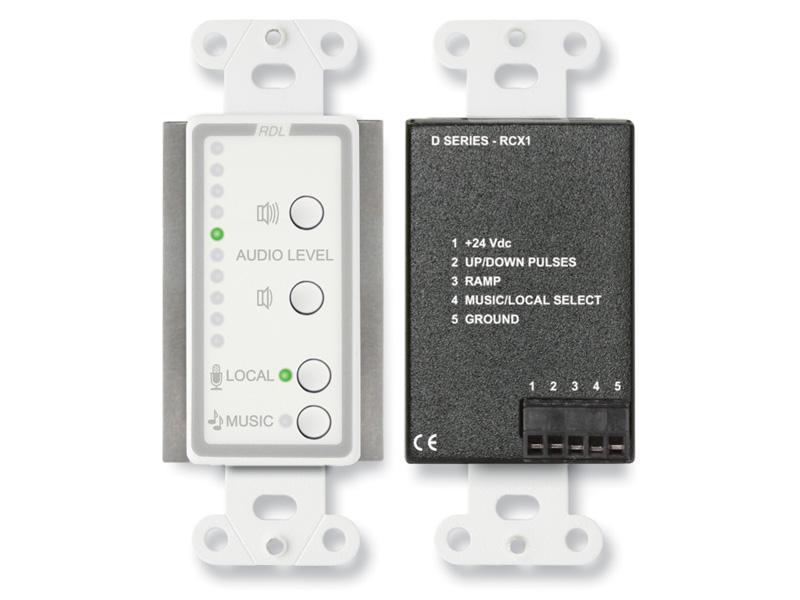 RDL D-RCX1 Decora Wall Volume Control / Music or Local Source Select / LED Level Display