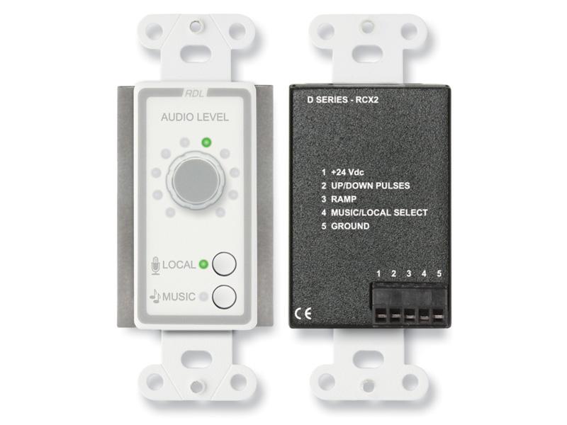 RDL D-RCX2 Decora Wall Volume Control / Music / Local Source Select / LED Optical Encoder