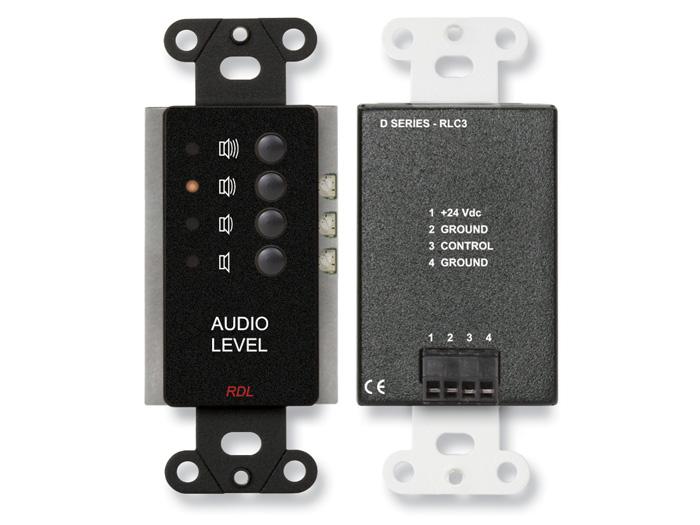RDL DB-RLC3 Remote Level Controller / 4 Preset Pushbutton Levels / 0-10V Control / Black