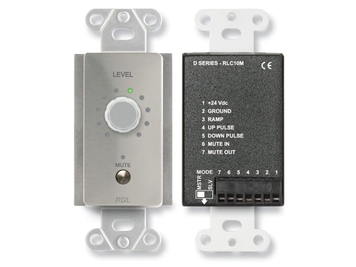 RDL DS-RLC10M Remote Level Control with Muting/Rotary Optical Encoder/Stainless