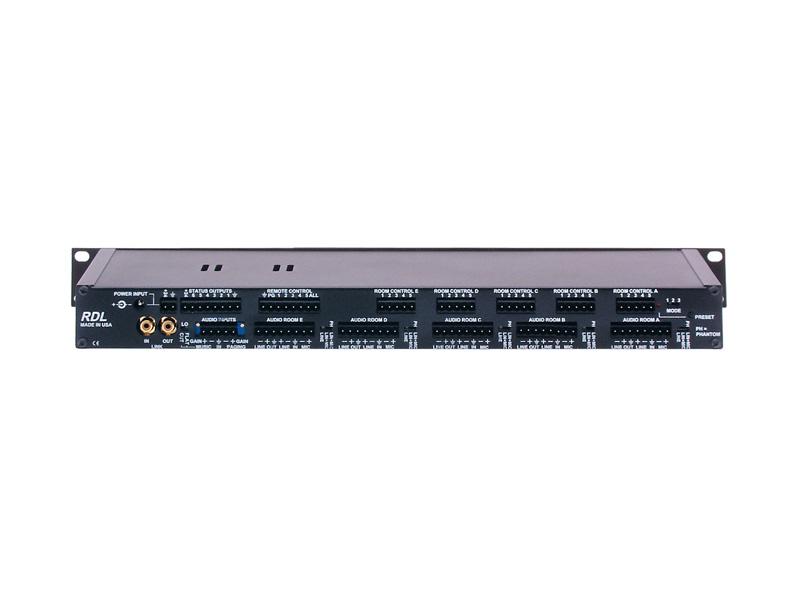 RDL RCX-5CM Room Combining System Controller / Mic Muting / 5 Rooms / Front Volume / VU Metering