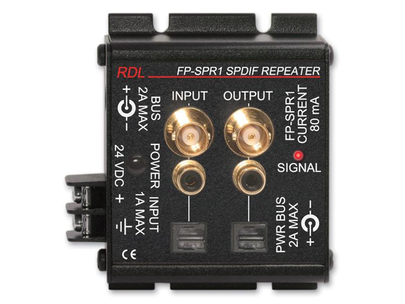 RDL FP-SPR1 SPDIF Repeater Amplifier / BNC Phono Optical I/O / Low Jitter / 24V