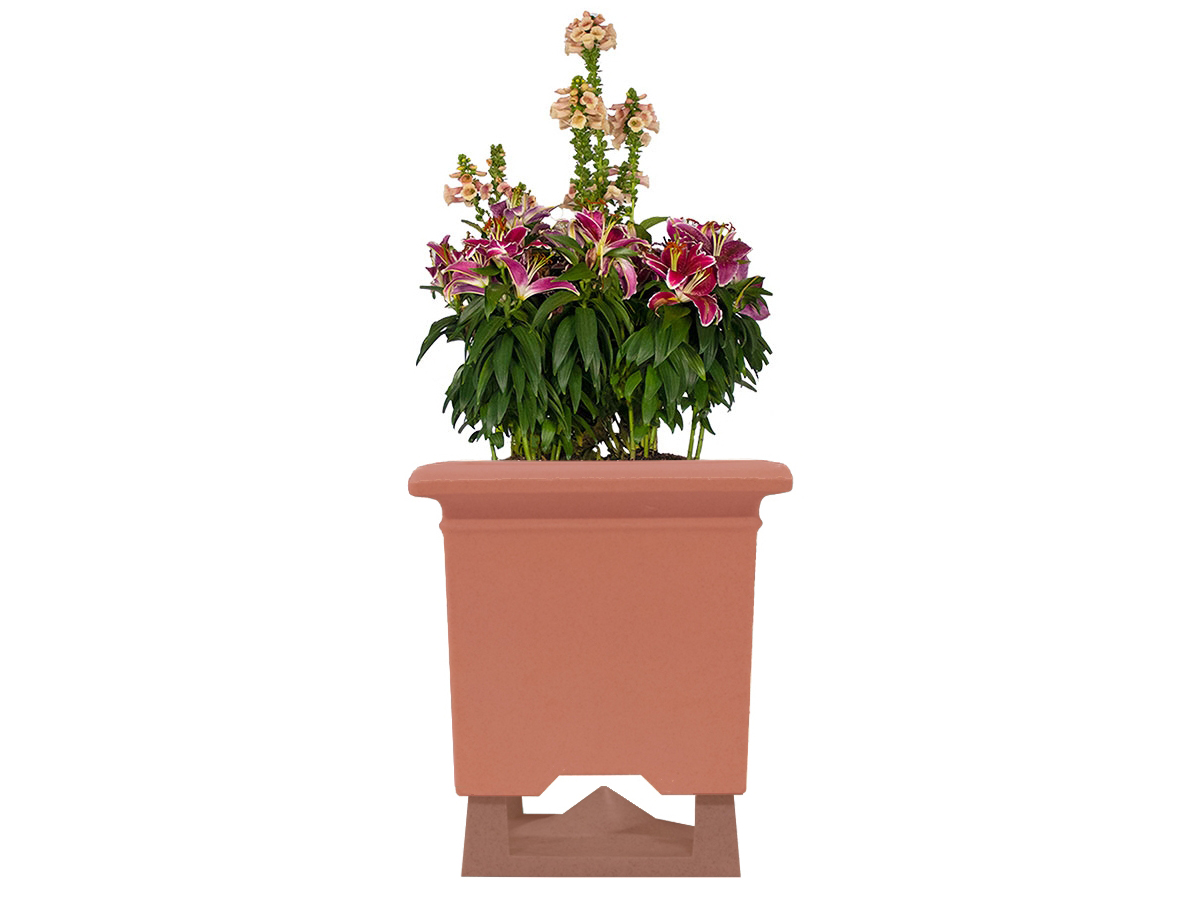 Rockustics SQUAREROOT 6.5 SSPOT TC 6.5in Square Outdoor Planter Speaker Terra Cotta / 70V Transformer / SweetSpot