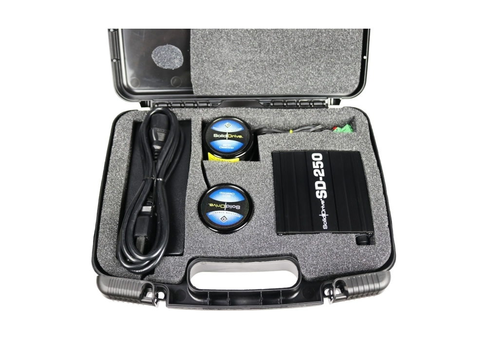 Soliddrive SD-1DESKTOP-250-PAIR Desktop Transducer Kit / 50W Stereo Mini Amplifier / Dual Surface Transducers / Silicone Backing - Image 3