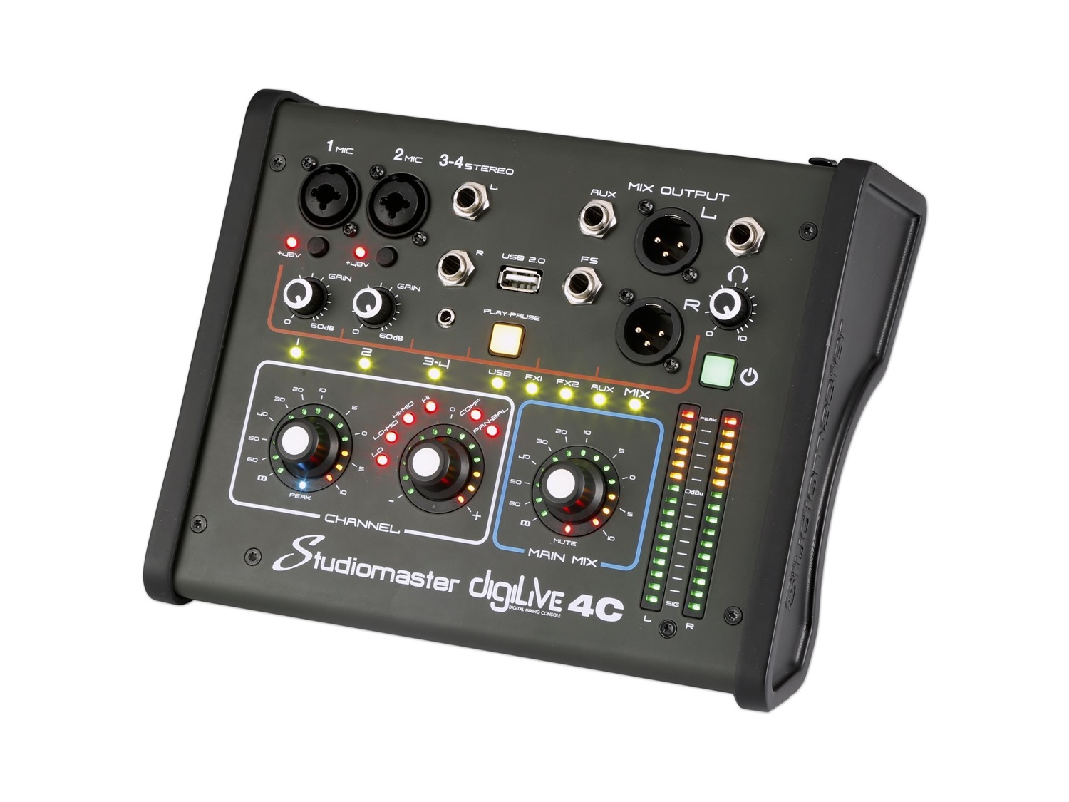 Studiomaster DigiLive 04C 4-Channel Analog Digital Mixing Console - Image 2