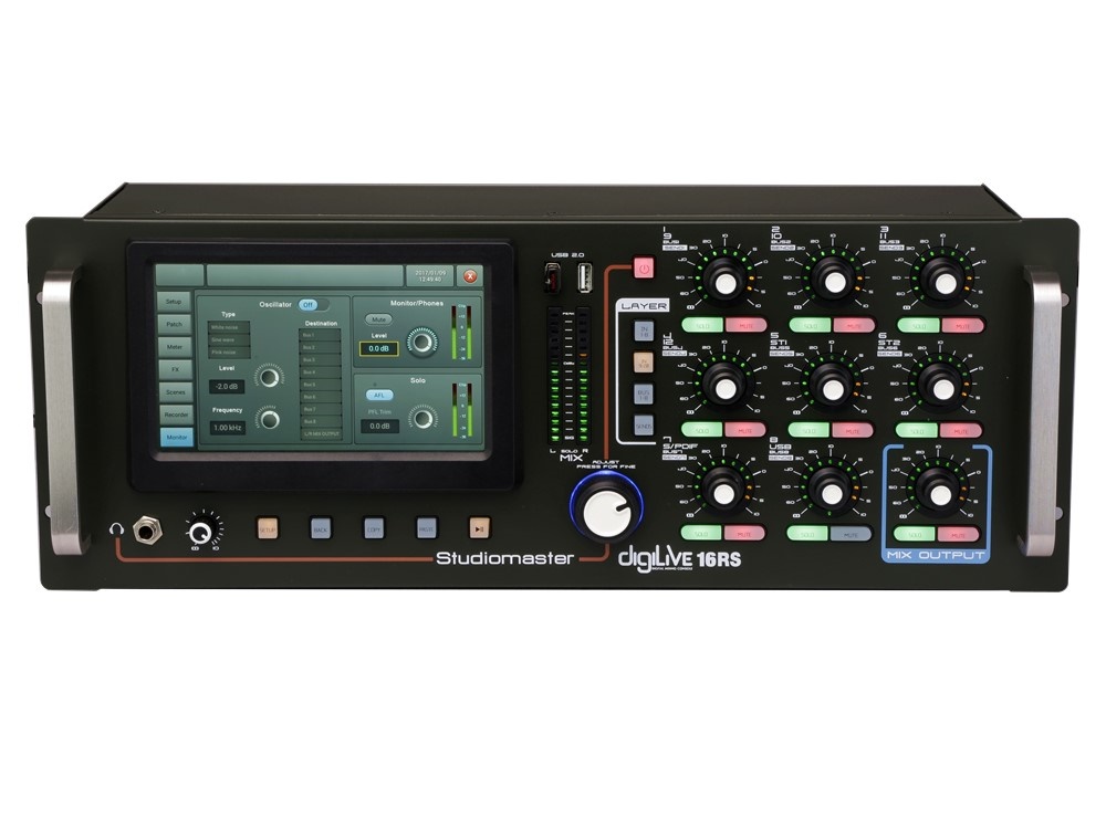 Studiomaster DIGILIVE16RS 16-Channel Rack-Mount Digital Mixing Console/7 inch Touch Screen - Image 2