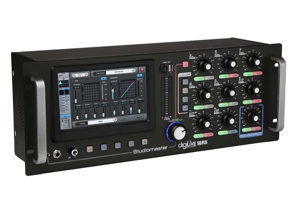 Studiomaster DIGILIVE16RS 16-Channel Rack-Mount Digital Mixing Console/7 inch Touch Screen - Image 3