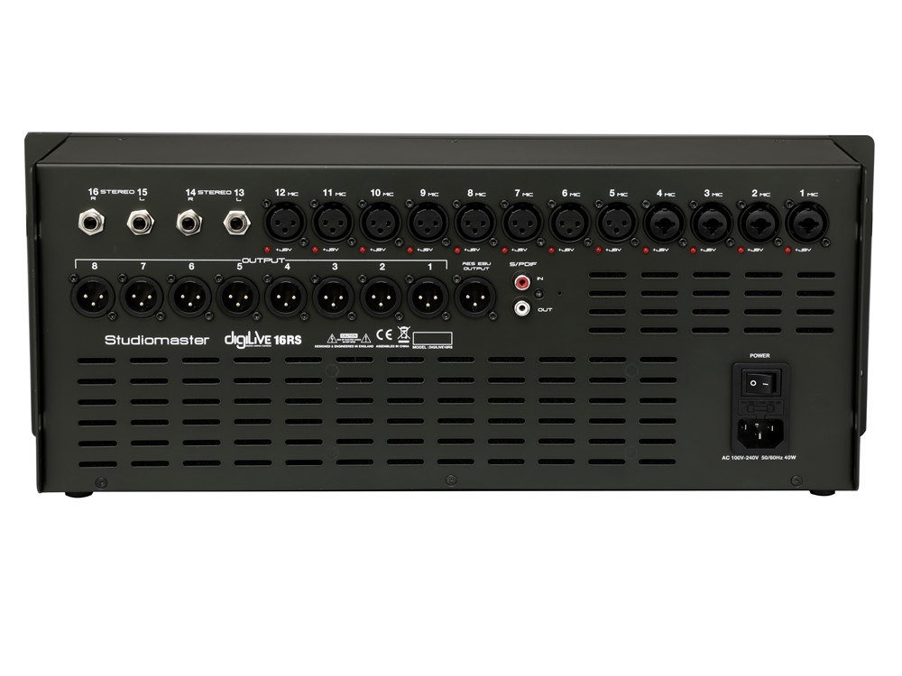 Studiomaster DIGILIVE16RS 16-Channel Rack-Mount Digital Mixing Console/7 inch Touch Screen - Image 4