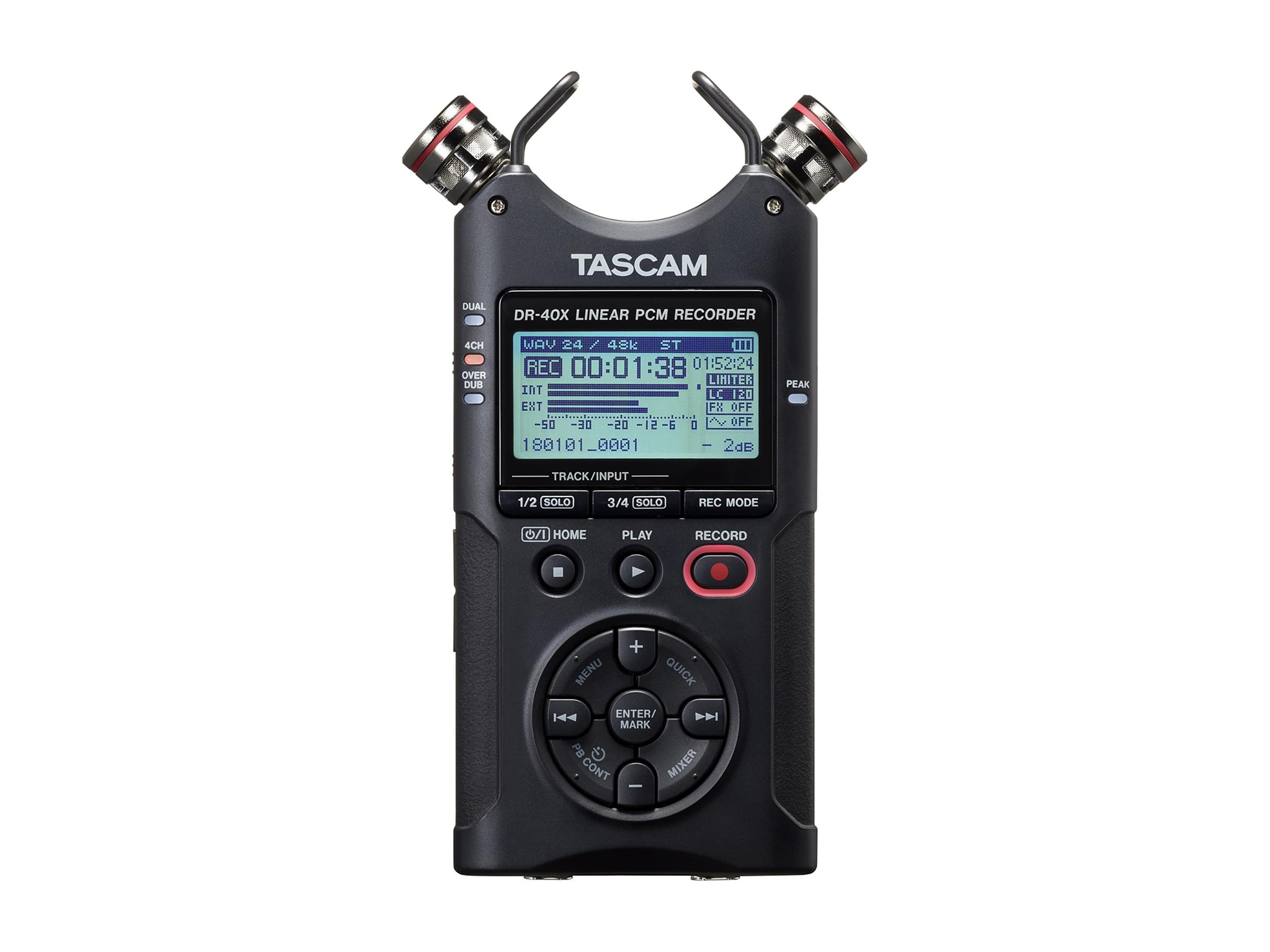 TASCAM DR-40XP Portable Four-Track Digital Audio Recorder / USB Audio Interface / AB XY Mics / Dual-Level - Image 3