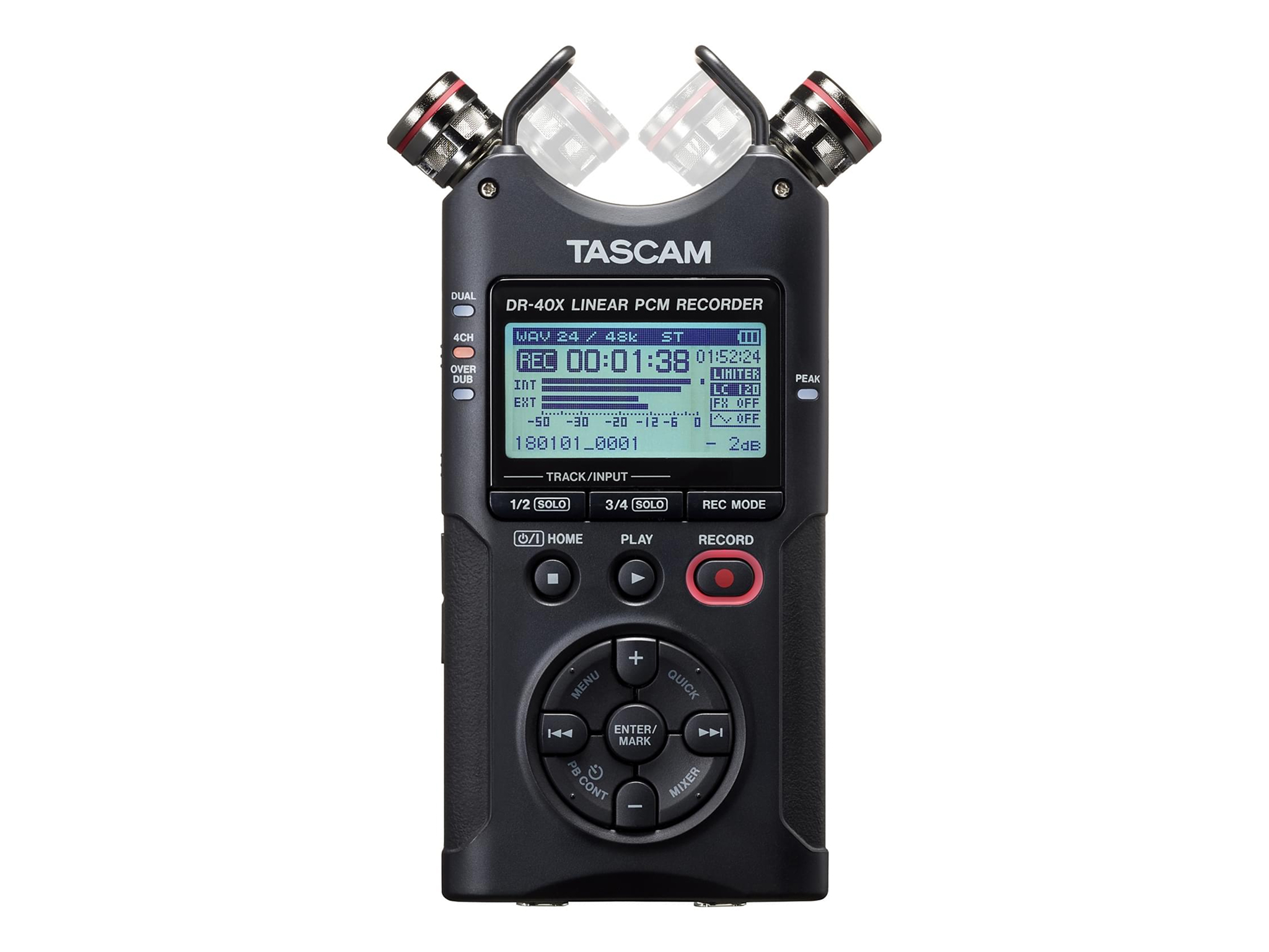 TASCAM DR-40XP Portable Four-Track Digital Audio Recorder / USB Audio Interface / AB XY Mics / Dual-Level - Image 4