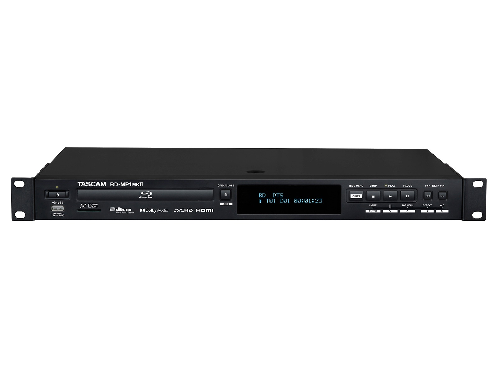 TASCAM BD-MP1MK2 Blu-ray / Media Player - BD/DVD/CD Playback USB / SD HDMI XLR RCA 7.1