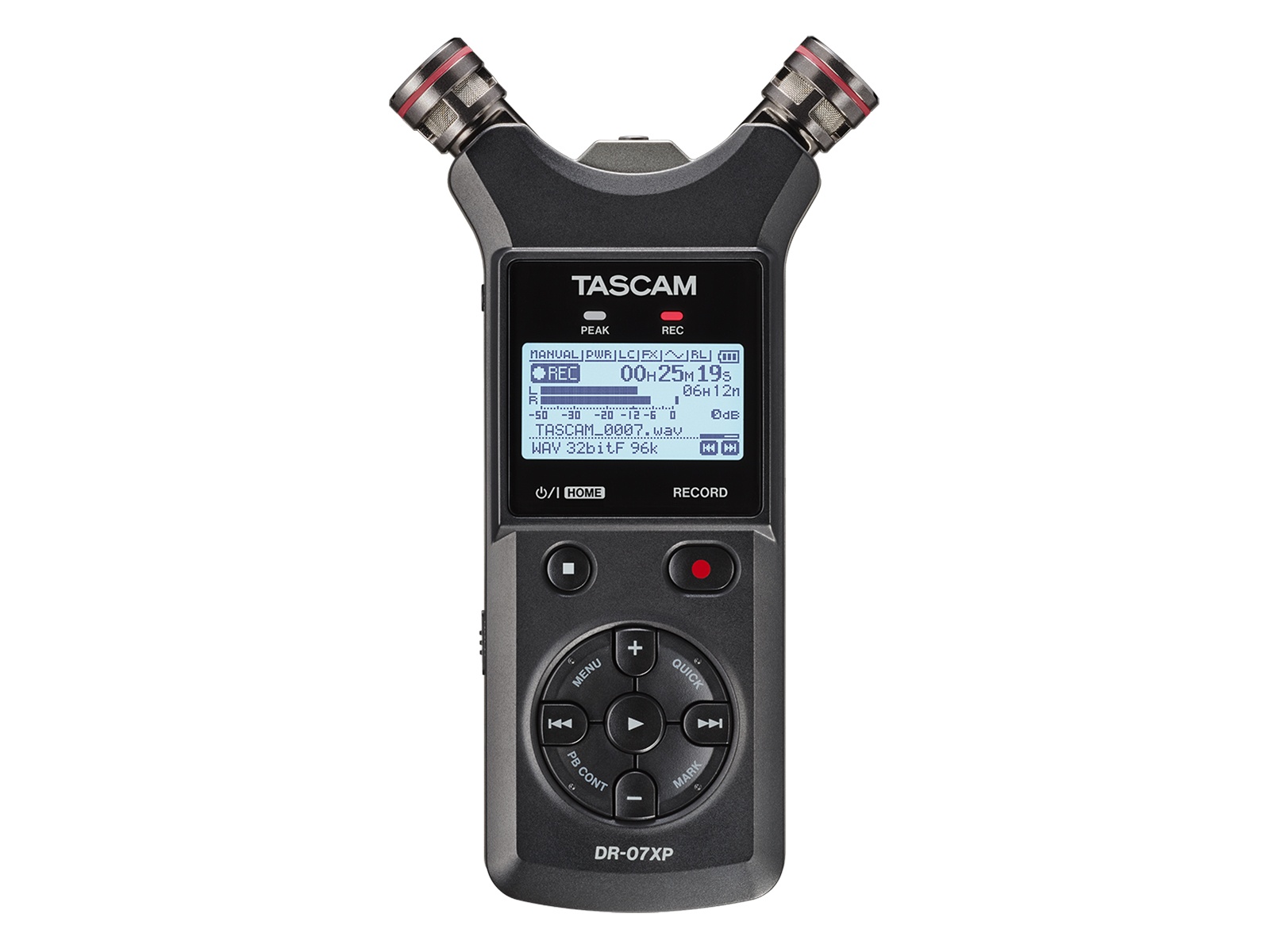 TASCAM DR-07XP 32-Bit Float 2-Channel Handheld Recorder / USB-C Audio Interface / Adjustable Stereo Mics - Image 2