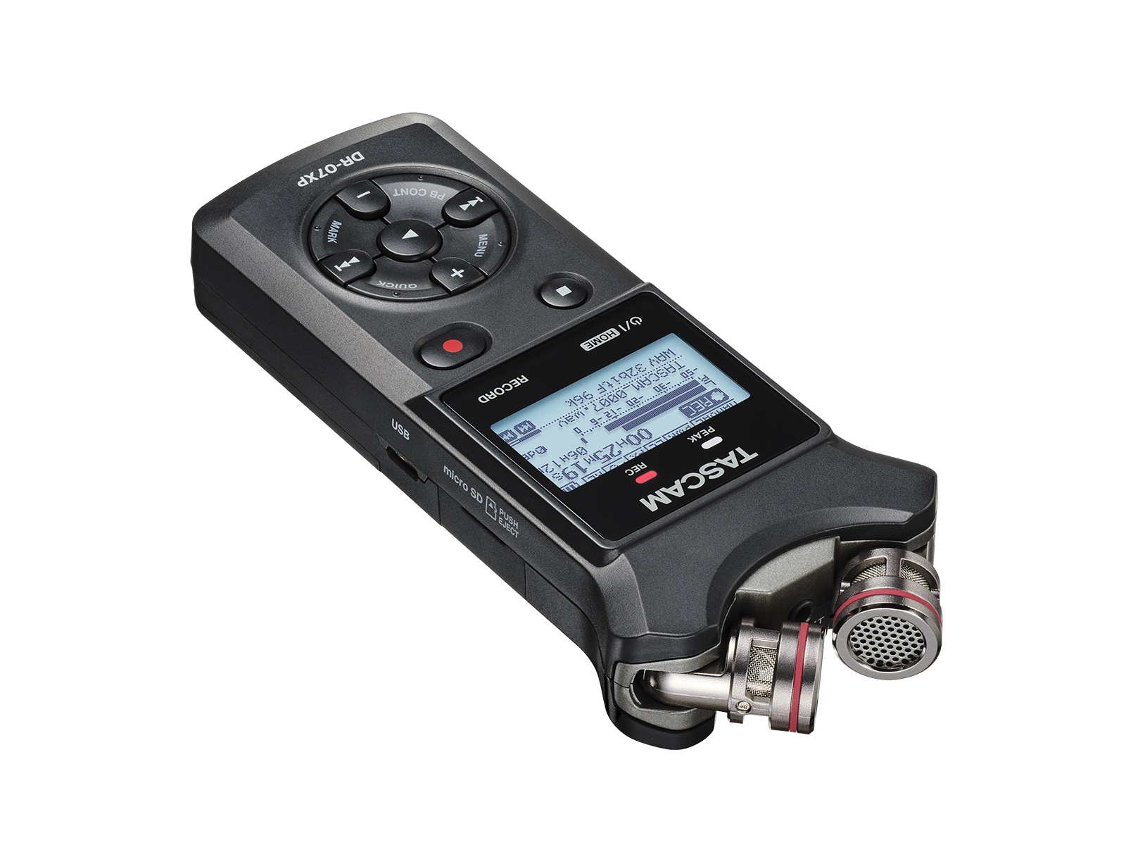 TASCAM DR-07XP 32-Bit Float 2-Channel Handheld Recorder / USB-C Audio Interface / Adjustable Stereo Mics - Image 4