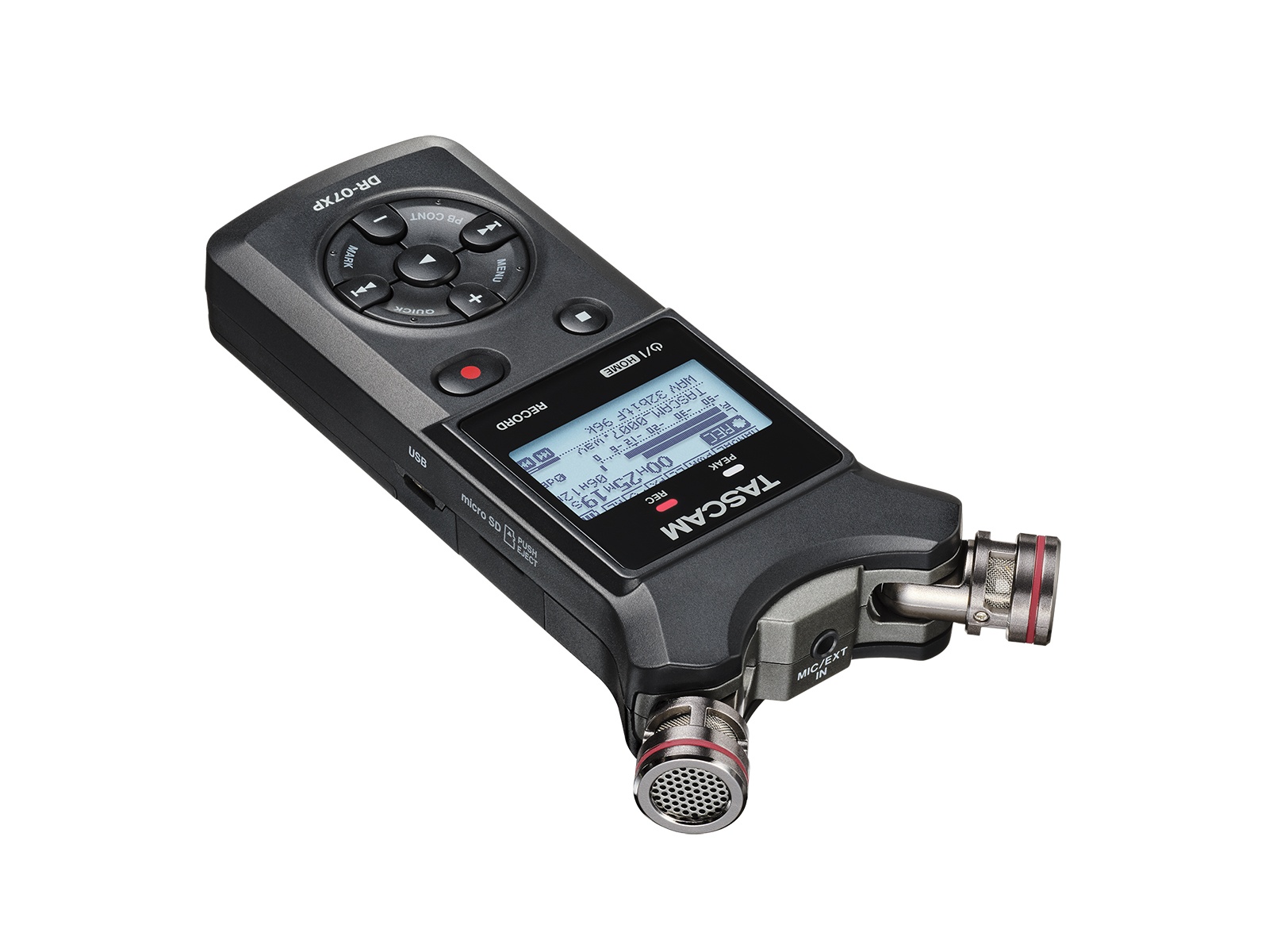 TASCAM DR-07XP 32-Bit Float 2-Channel Handheld Recorder / USB-C Audio Interface / Adjustable Stereo Mics - Image 5