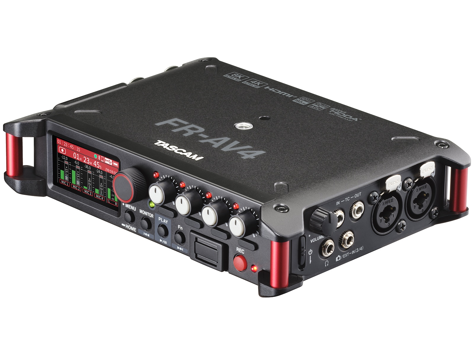 TASCAM FR-AV4 32-Bit Float 4-Ch Field Recorder / Mixer / Timecode Generator / HDMI Sync - Image 2
