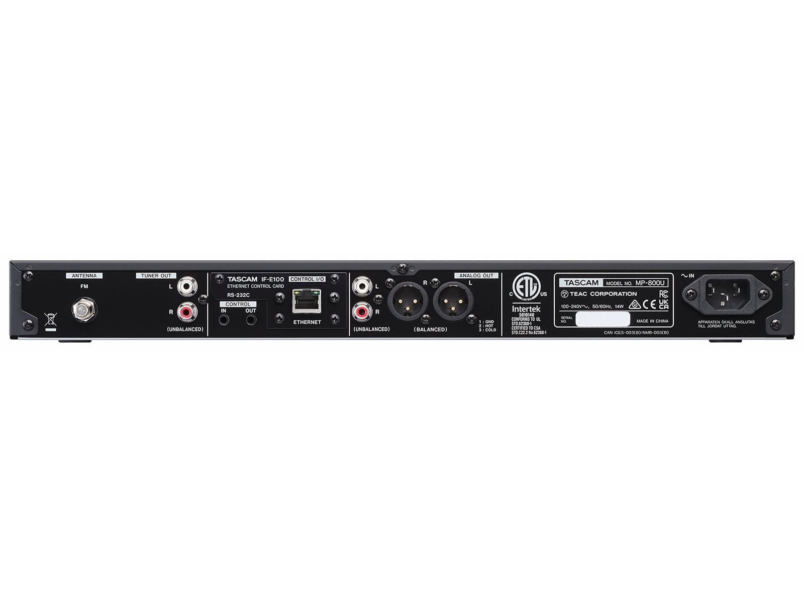 TASCAM MP-800U SD / USB Player / FM Tuner / USB DAC / XLR RCA Outputs / Bluetooth Option - Image 4
