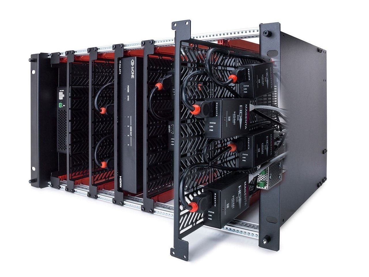 TV One 1RK-5RU-BASIC-KIT 5RU Universal Powered Rack Chassis / 6 Module Slots / Dual Voltage Selectors 5-24V 35W