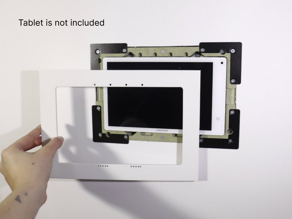 Wall-Smart 012-1RA72-WH Retrofit Mount for Crestron TSW-880 and TSS-880, White - Image 2
