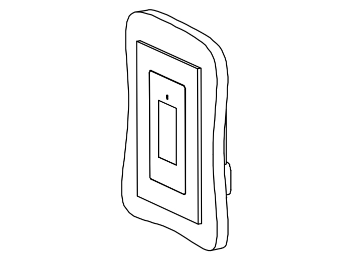 Wall-Smart 028-1-392-WO Retrofit Mount for Savant Thermostat CLI-W200/Unpainted