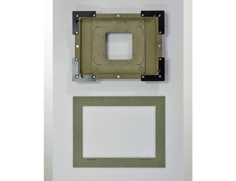 Wall-Smart 032-1-773-WO In-Wall Flush Retrofit Touchscreen Adapter / Magnetic Bezel / Unpainted