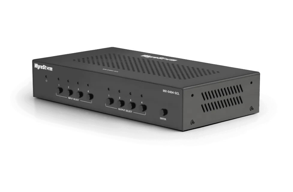 WyreStorm MX-0404-SCL 4x4 4K60 HDMI Matrix Switcher / Seamless Switching / Audio De-embed / Downscale - Image 2